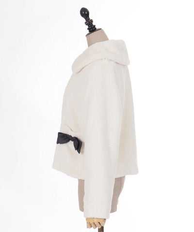 Ribbon Pocket Fur Coat