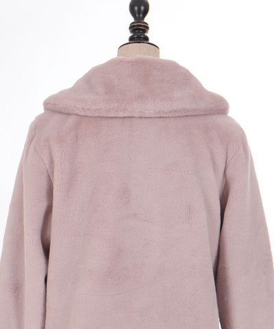 Ribbon Pocket Fur Coat