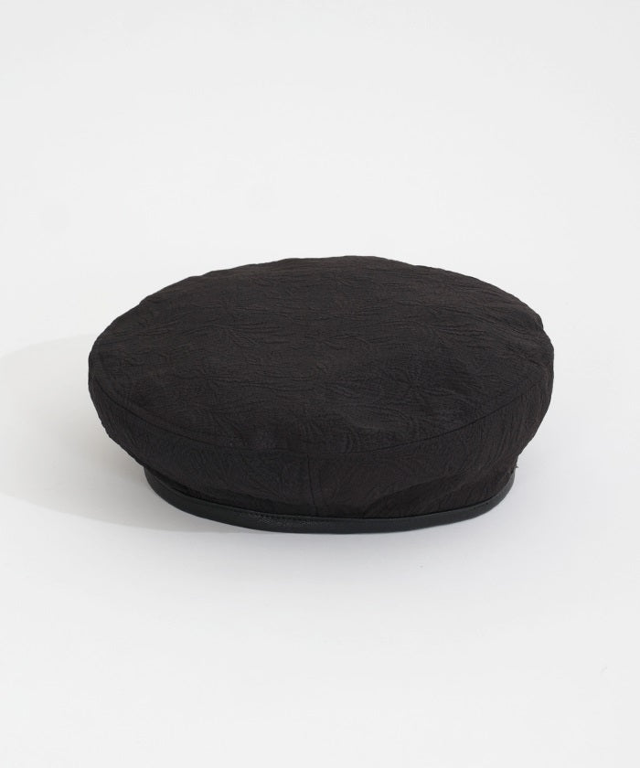 Floral Pattern Jacquard Beret