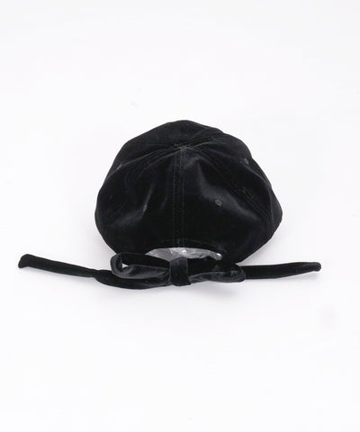 Back Ribbon Velour Cap