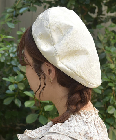 Ribbon Pattern Jacquard Beret