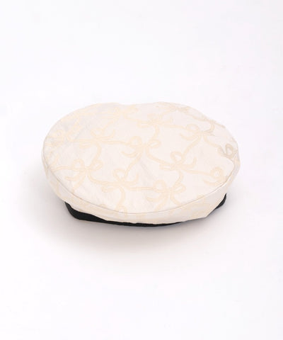 Ribbon Pattern Jacquard Beret