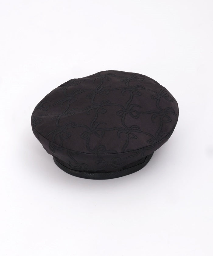 Ribbon Pattern Jacquard Beret