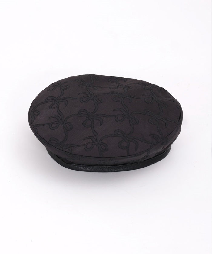 Ribbon Pattern Jacquard Beret