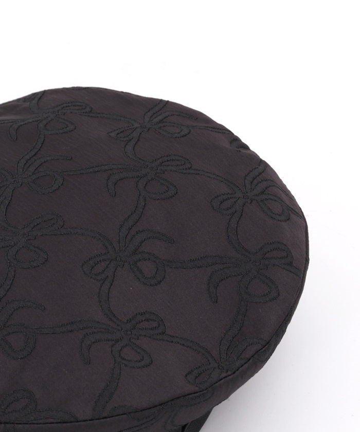 Ribbon Pattern Jacquard Beret