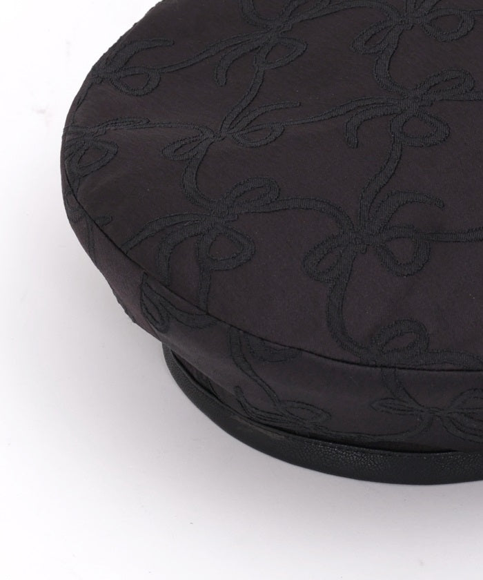 Ribbon Pattern Jacquard Beret