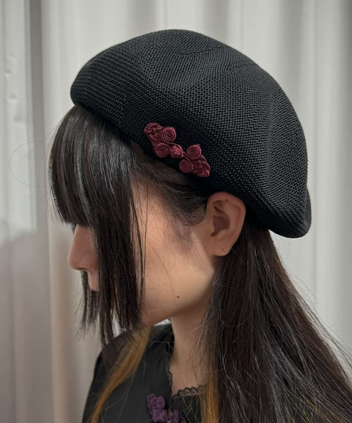 Chinese Button Summer Beret