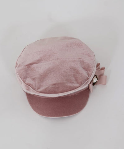 Velour Casquette with Brooch