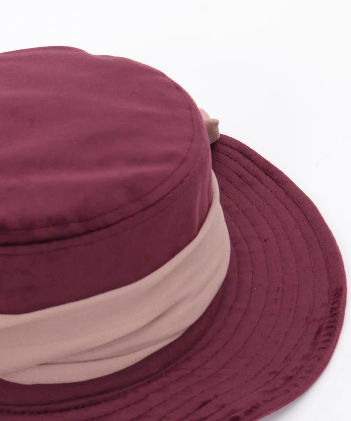 Color Scheme Ribbon Velour Hat