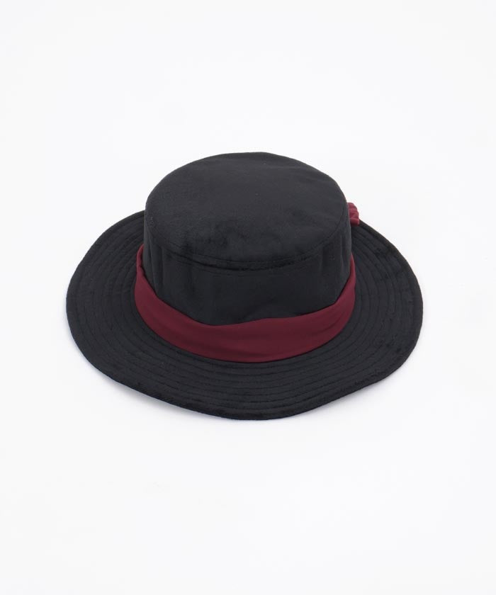 Color Scheme Ribbon Velour Hat