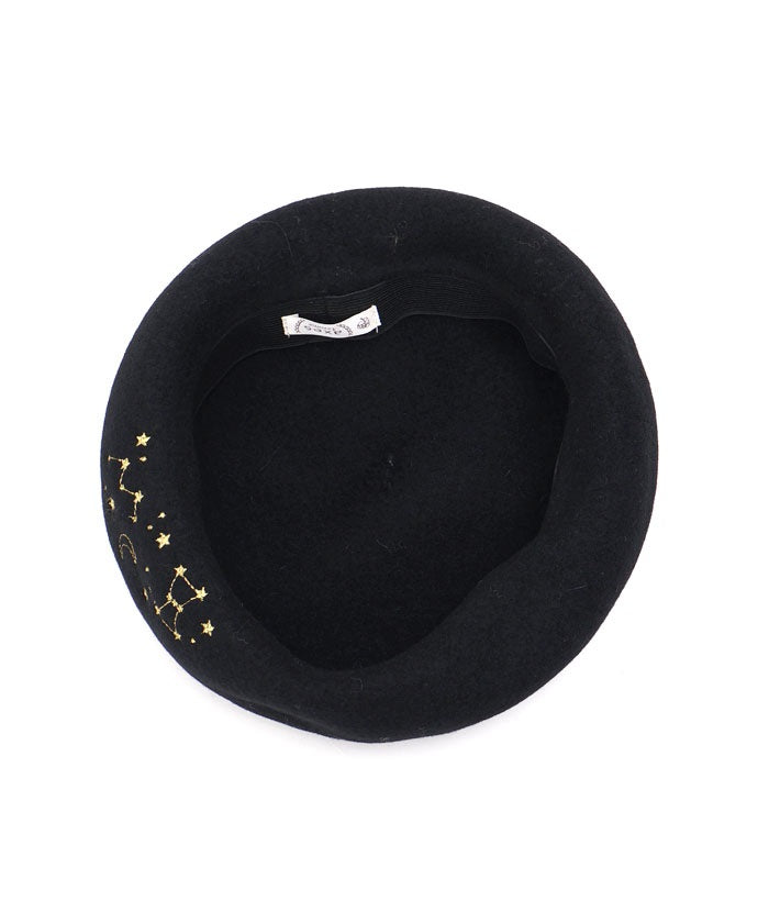 Winter Constellation Embroidery Beret