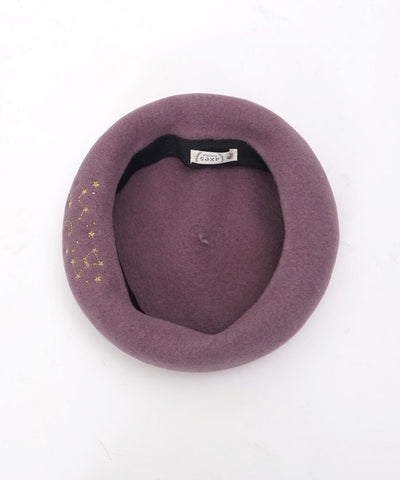 Winter Constellation Embroidery Beret