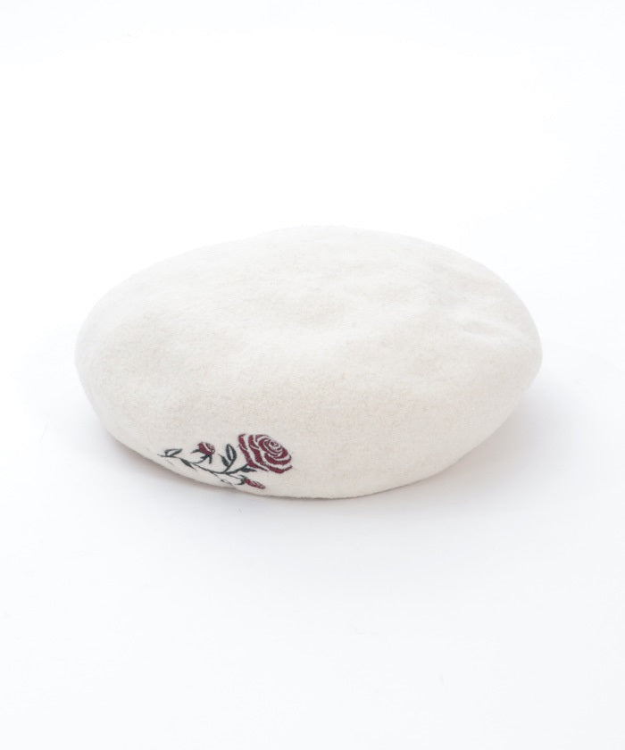 Rose Embroidery Beret (Pre-order)