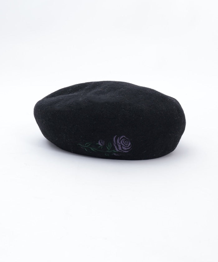 Rose Embroidery Beret (Pre-order)