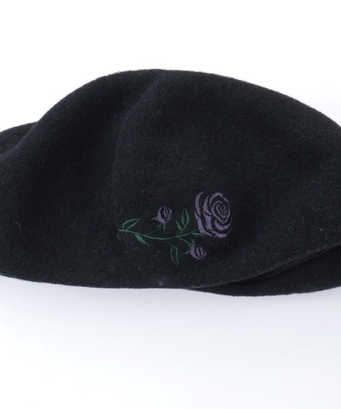 Rose Embroidery Beret (Pre-order)