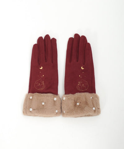 Cat Embroidery Gloves