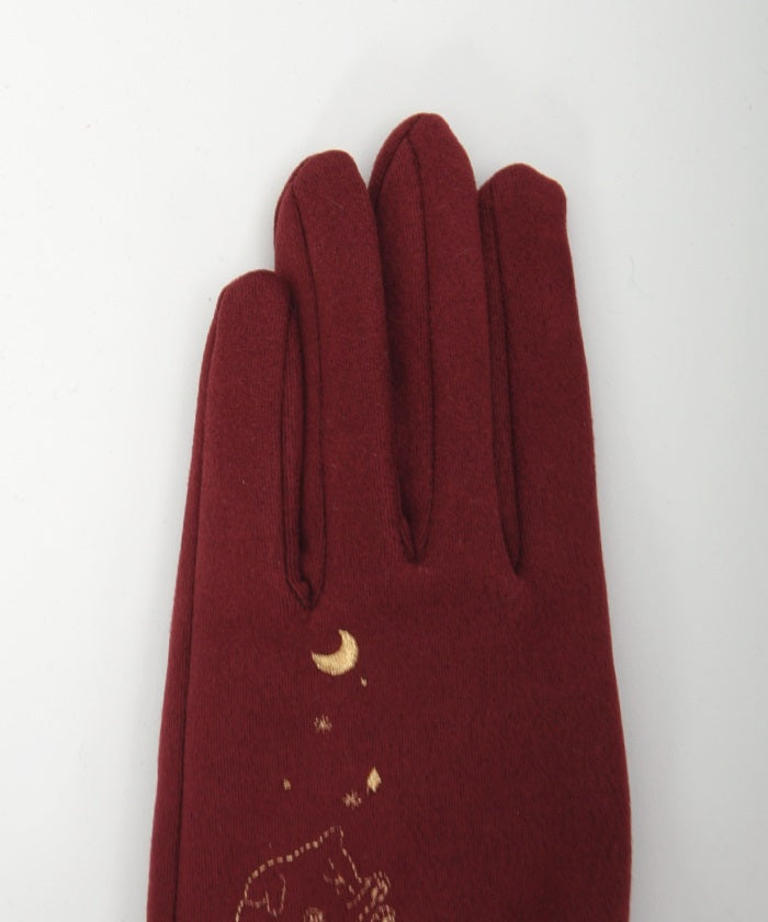 Cat Embroidery Gloves