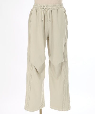 Knee Pleats Sweatpants