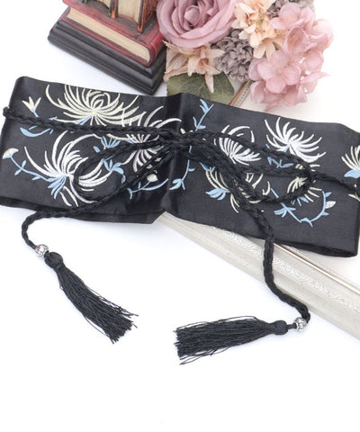 Chrysanthemum Embroidery Tassel Cord Obi Belt