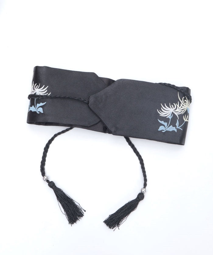 Chrysanthemum Embroidery Tassel Cord Obi Belt