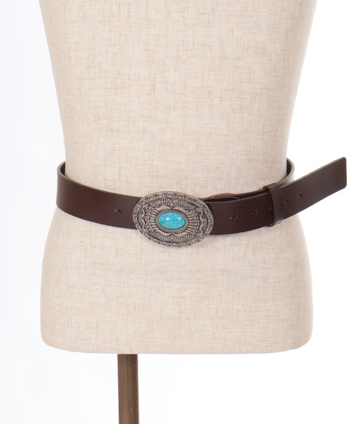 Handmade Studded Leather Vintage Style Western Belt Peanuts