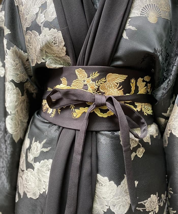 Phoenix Embroidery Obi Belt