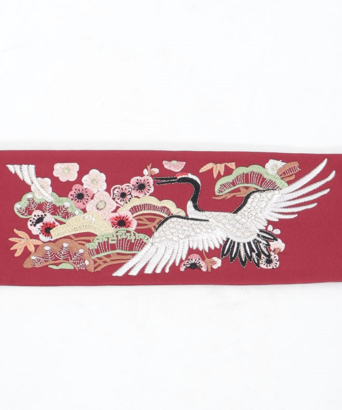 Pine Plum & Crane Obi Belt