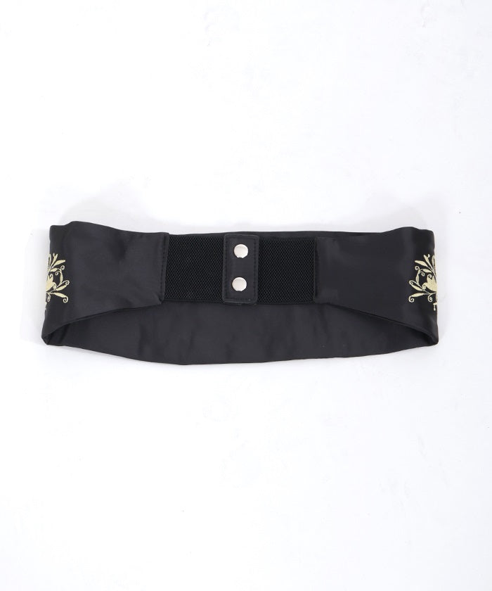 Gold Embroidery Obi Belt