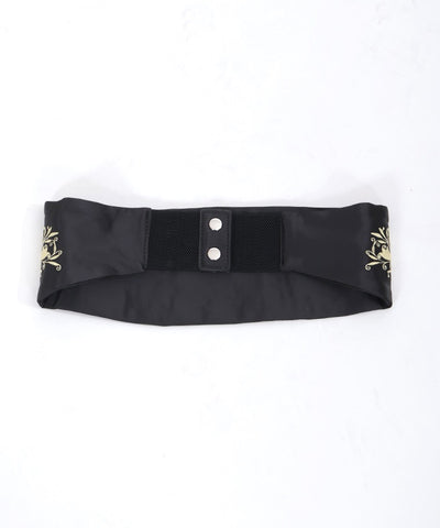 Gold Embroidery Obi Belt