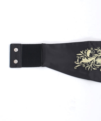 Gold Embroidery Obi Belt