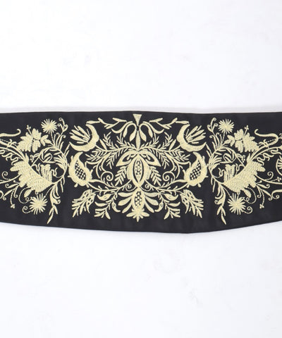 Gold Embroidery Obi Belt