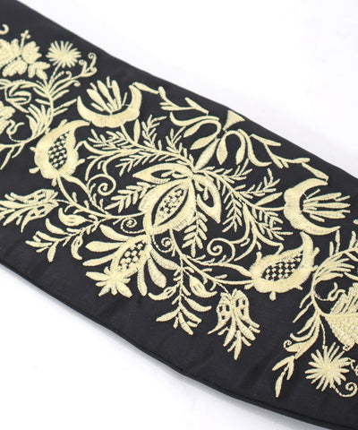 Gold Embroidery Obi Belt