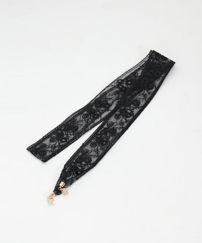 Floral Pattern Tulle Lace Belt