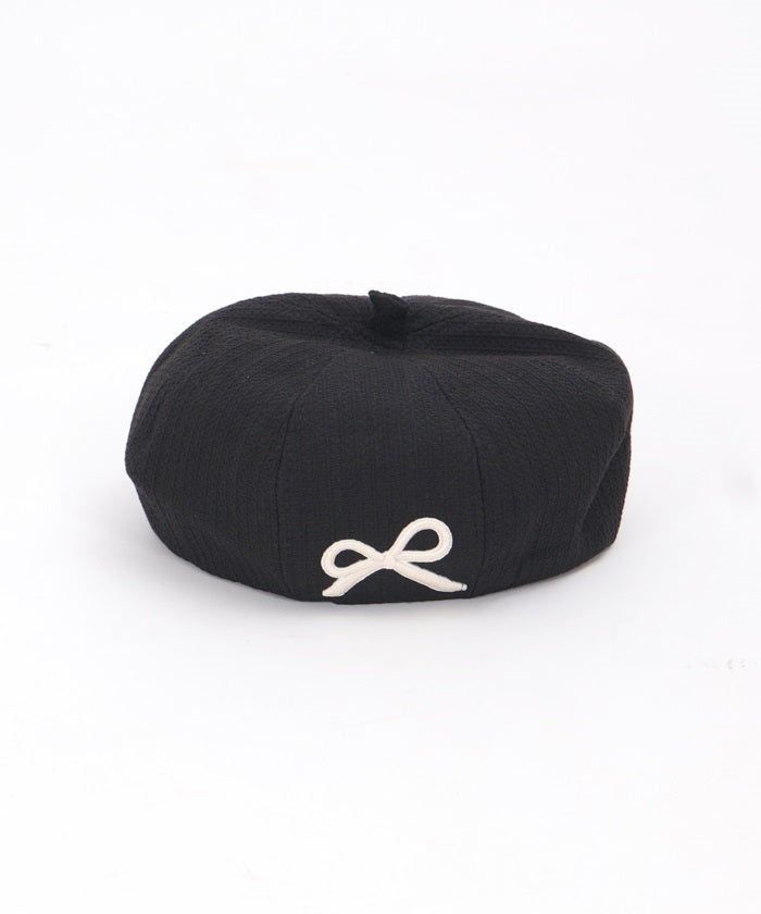 エムミーエメEtoile ribbon beret ブラック Ribbon Embroidery Beret – axes femme from JAPAN