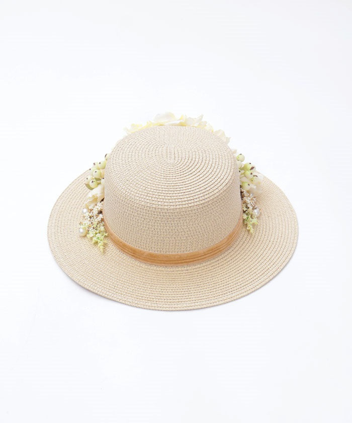 Assorted Flower Boater Hat