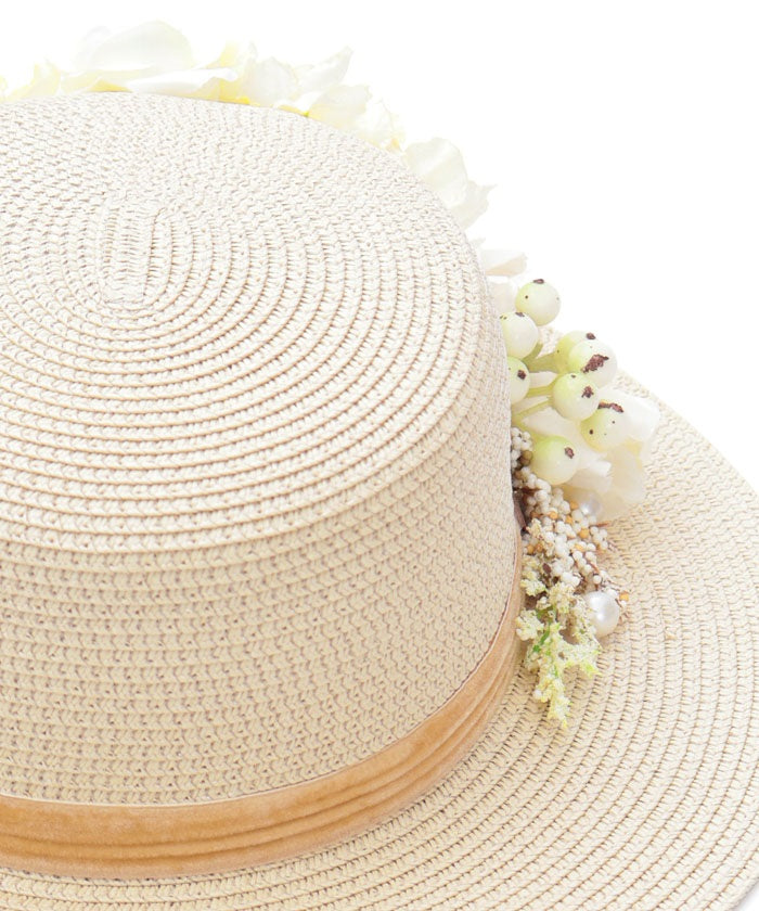 Assorted Flower Boater Hat