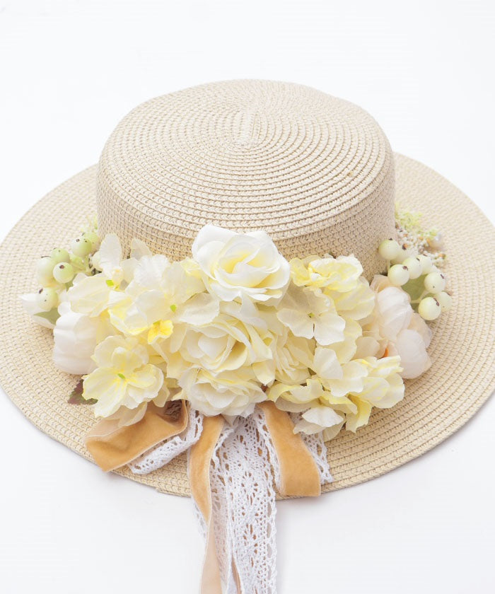Assorted Flower Boater Hat