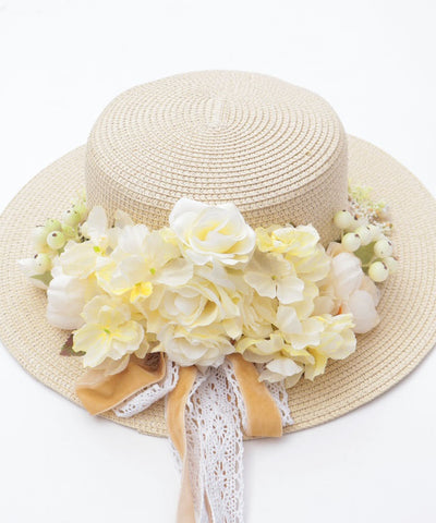 Assorted Flower Boater Hat