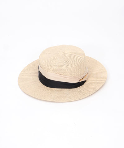 Straw Hat with Ribbon