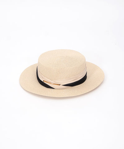 Straw Hat with Ribbon