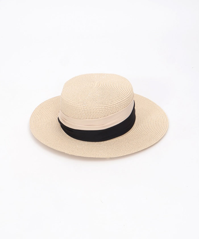 Straw Hat with Ribbon