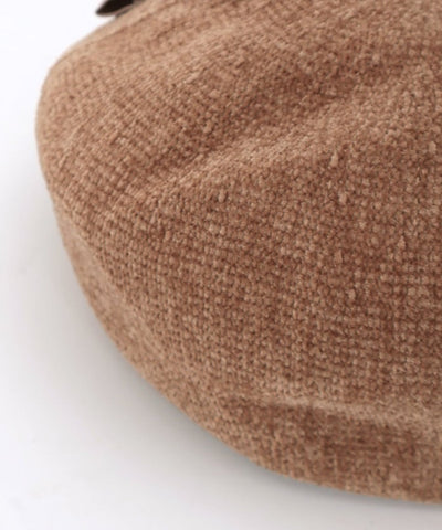 Chenille Knit Beret with Ribbon