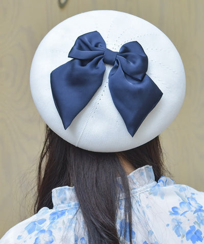 Ribbon Design Mesh Beret
