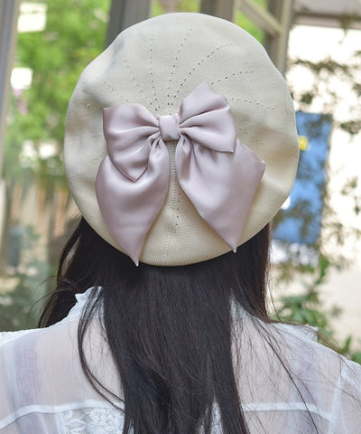 Ribbon Design Mesh Beret