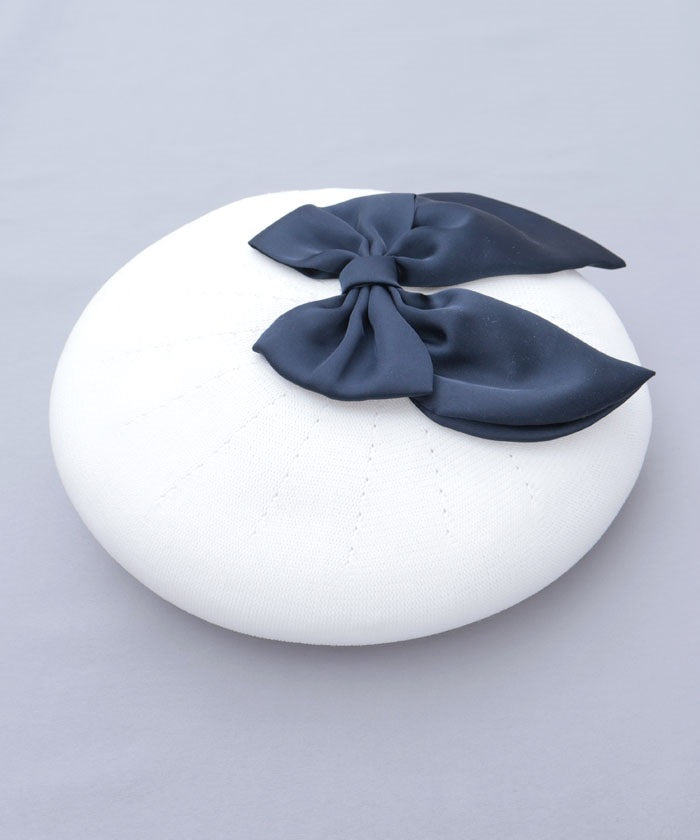 Ribbon Design Mesh Beret