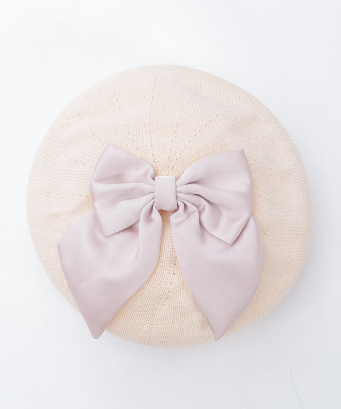 Ribbon Design Mesh Beret