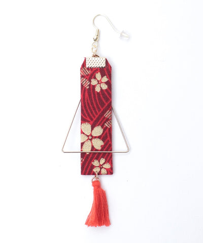 Sakura & Tassel Pierce Earrings