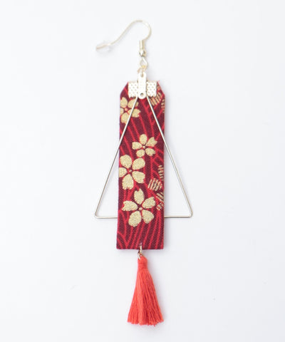 Sakura & Tassel Pierce Earrings