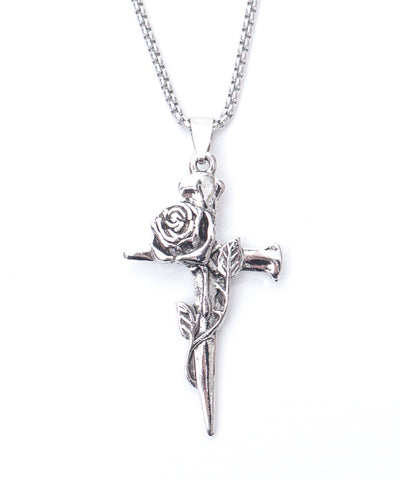 Rose & Cross Necklace
