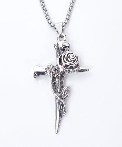 Rose & Cross Necklace